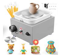 Mini Rueda de Cerámica, PaNt 2000RPM Máquina Eléctrica de Cerámica con Lavabo Extraíble de ABS y Plato Giratorio de 6,5/10 cm Máquina para Hacer Cerámica para Niños, Adultos Y Principiantes