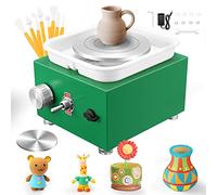 Mini Rueda de Cerámica, PaNt 2000RPM Máquina Eléctrica de Cerámica con Lavabo Extraíble de ABS y Plato Giratorio de 6,5/10 cm Máquina para Hacer Cerámica para Niños, Adultos Y Principiantes