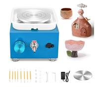 Mini Rueda de Cerámica,Torno Alfarero 2000RPM 10/6.5CM Torno Alfarero Electrico de Velocidad Ajustable Máquina Eléctrica de Cerámica para Tiendas de Bricolaje de Alfarería