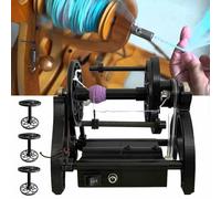 Mini Rueda De Hilar Eléctrica Para El Hogar, Rueda De Hilar De Lana, Cambio De Marcha Adelante/Atrás, Velocidad Máxima De 800RPM, Capacidad De 4oz, Para Torcer Fibras De Lana, 3 Carretes,Black