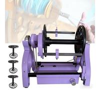 Mini rueda giratoria eléctrica para lana y fibra, 800 rpm, capacidad de 4 onzas, interruptor de avance y retroceso, incluye 3 carretes, perfecta para girar y hacer manualidades