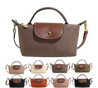 Mini sac à bandoulière tendance pour femme, petit sac à main polyvalent avec bandoulière réglable, sac à main carré vintage de couleur unie (Gray)