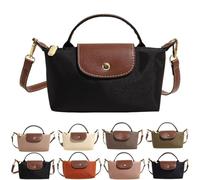 Mini sac à bandoulière tendance pour femme, petit sac à main polyvalent avec bandoulière réglable, sac à main carré vintage de couleur unie (Black)