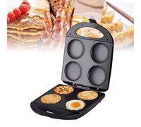 Mini sartén antiadherente de 1400W, fabricante de tortillas eléctricas, bandeja de panqueques portátiles, haciendo 4 panqueques únicos, diámetro de un solo orificio de 10 cm para cocción saludable