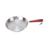 Mini Sartén para Huevos de Acero Inoxidable 304, Sartén para Tortilla Pequeña, Distribución Uniforme del Calor, de Madera para Cocinar Panqueques, Pequeña para Vivir en un Apartamento