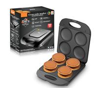 Mini sartén para panqueques, máquina para hacer arepas eléctrica de 1400 W con superficie antiadherente, plancha antiadherente para hacer pasteles, hacer 4 flapjacks únicos, para cocinar huevos fritos