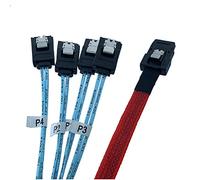Mini SAS SFF-8087 a 4 Puertos SATA Servidor de Alta Velocidad Cable de conexión (0.5m,Red)