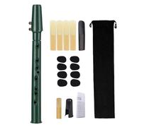 Mini saxofón de bolsillo, saxofón portátil con boquilla, lengüetas, bolsa de transporte, tabla de digitación para artistas principiantes y adultos, Verde