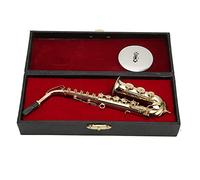 Mini Saxophone Model Miniature Sax, Model Musical Collection Decorative, Mini Musical Instrument Saxophone, Dollhouse Trumpet Saxophone Miniature Dollhouse