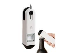 Mini sellador - ABS 4 en 1 recargable magnético sellado de calor | 800 mAh sellado máquina con cortador, botella de abridor de botellas, flashlight for Kitchen Food, snack and Travel Storage
