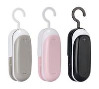 Mini sellador de bolsas, 3 paquetes de selladores portátiles al vacío, selladores de bolsas de patatas con cortador 2 en 1, sellador térmico de alimentos, resellador de bolsas de mano con gancho para