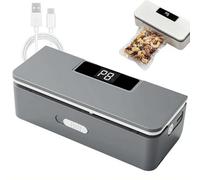 Mini sellador de bolsas, ajuste de 8 velocidades y pantalla LED, mini sellador portátil de bolsas con cortador e imán, no requiere precalentamiento, ancho de sellado de 11 cm, para bolsas de plástico