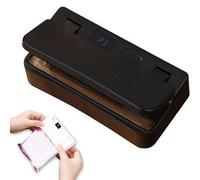 Mini sellador de bolsas con cortador e imán, sellador de bolsas de virutas recargable de 2000 mAh, 5 niveles de calor ajustables, máquina de sellado para aperitivos de plástico de chips, utensilios de