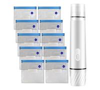 Mini sellador de bolsas - Mini máquina de sellado al vacío de alimentos de 800 mAh - Ahorro de alimentos compacto de mano para cocina, conservación de carne, sobras del hogar, viajes, camping