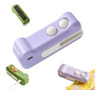 Mini sellador térmico y cortador recargable 2 en 1, 2026 nuevo sellador magnético de alimentos 2 en 1, máquina de sellado portátil con diseño de cocodrilo para aperitivos, bolsas de plástico