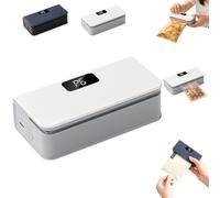 Mini Sellador y Cortador Bolsas, Máquina Selladora Recargable con Pantalla Led y 6 Velocidades Ajustables, Ancho Sellado 95 Mm, Resellador Bolsas Portátil, Para Bolsas Refrigerios Almacenamie Color A