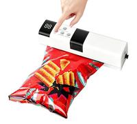 Mini selladora al vacío | Conservador de alimentos portátil con pantalla LED, tanque de agua extraíble | Máquina de vacío de encimera: para carne, comida, snacks, dulces, patatas fritas, harina