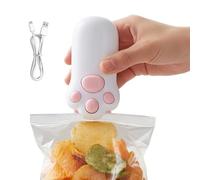 Mini Selladores,Pie de gato Diseño Alimentos y Snacks Máquina de Sellado - Mini máquina de sellado,para Alimentos Hogar Viajes Restaurante Apartamento Alquiler Cocina Hotel