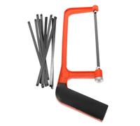 Mini Serrucho Manual Multifuncional de Metal Naranja para Cortes Precisos | Trabajo DIY y Taller Artesanal, Corte Fino en Tubos y Láminas Plásticas, Incluye Hojas
