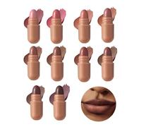 Mini Set de Barras de Labios - 10 Colores en Forma de Píldora Brillo Labial - Pack de Pintalabios - para Cita, Vacaciones, Cumpleaños, Boda, Viaje, Escuela, Universidad, Promoción