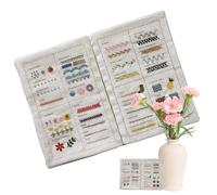 Mini Sewing Book - Cloth Embroidery Stitches Practice Book for Beginners | Travel Friendly Fabric Art Supplies, Hand Stitches Training Tool for Women Wives Creative Enthusiasts