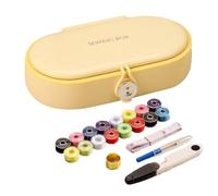 Mini Sewing Kit - Sewing Accessories Dressmaking | Mini Case with Color Threads, Needles, Safety Pins, and Measuring Tape, Ideal for Home, Office, and On the Go Use 6.06x3.46x1.54 in
