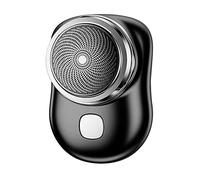 Mini-Shave, Afeitado eléctrico, mini maquinilla afeitar eléctrica portátil para hombres, tamaño bolsillo, maquinilla afeitar húmeda y seca, recargable por USB, para viajes, coche, hogar (negro)