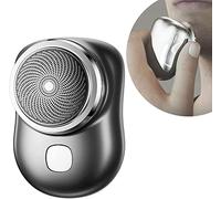 Mini-Shave Portable Electric Shaver, USB Men's Electric Shaver, Wet and Dry for Home,Car,Travel (Gradient Color) (Black)