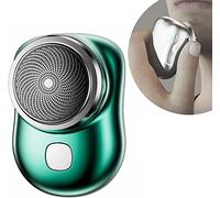 Mini-Shave Portable Electric Shaver, USB Men's Electric Shaver, Wet and Dry for Home,Car,Travel (Gradient Color) (Green)