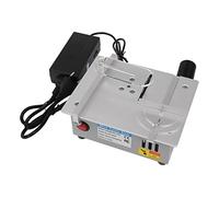 Mini sierra circular de mesa, 96 W, máquina de corte de precisión, con 4 cuchillas y fuente de alimentación de 7 velocidades, hoja de sierra elevable de 0,1 a 15 mm, para pequeños proyectos de corte