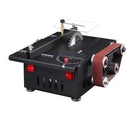 Mini Sierra De Banco 150W, Mesa Circular Velocidad Variable, Profundidad Corte 30mm, Máquina Lijado Sobremesa DIY Con 10 Cinturones Para camión y barco(30mm-Standard-Type)
