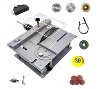 Mini sierra de mesa eléctrica de precisión, pequeña sierra de mesa de precisión para manualidades con 7 velocidades ajustables, pequeña sierra de mesa de precisión ajustable para aficionados, máquin