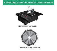 Mini sierra de mesa escritorio 1200W, pequeña for carpintería, amoladora, modelo, máquina corte portátil para trabajar la madera(Silver)