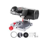 Mini sierra ingletadora de corte 0-45° for mesa trabajo, bricolaje, for uso doméstico, con hojas acero y resina for madera, plástico metal Para principiantes bricolaje