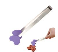 Mini-Silikon-Lebensmittelzange | Hitzebeständige, rutschfeste, praktische Zange | Flexibler Küchenhelfer mit Aufhängeöse | Für Vorspeisen, Obstwürfel, Zucker, Picknick, Grillen, Outdoor, Alltag, Party