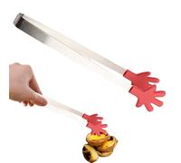 Mini-Silikon-Lebensmittelzange | Hitzebeständige, rutschfeste, praktische Zange | Flexibler Küchenhelfer mit Aufhängeöse | Für Vorspeisen, Obstwürfel, Zucker, Picknick, Grillen, Outdoor, Alltag, Party