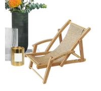 Mini Silla de Playa, Silla de Playa Mini | Silla de salón en Miniatura de Madera - Muñeca decoración móvil para niños Adolescentes, Modelo de para Escritorio pequeño
