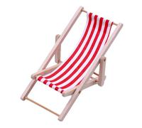 Mini silla de playa - Silla de salón pequeña, asiento de juguete plegable | 1.97x2.95x2.36 pulgadas modelo de silla decorativa pequeña, accesorio de silla de patio en miniatura, mesa de muebles de muñ
