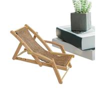 Mini silla de playa - Tiny Wood | Muebles para casa de muñecas - Chaise Longue en miniatura | Silla De Playa Pequeña | Tumbona Miniatura | 2026 Pro | de escritorio | Niños y adolescentes