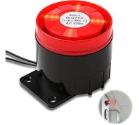 Mini Sirena Alarma 220V 120dB Sistema Seguridad Exterior con Luz para Hogar