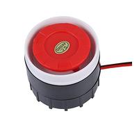 Mini sirena de bocina de 12 V CC con cable, 120 dB, sistema de alarma de sonido para seguridad del hogar, rojo
