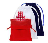 Mini Skater Bolsas de regalo de terciopelo con cordón para Navidad, boda, fiesta, bolsas pequeñas de joyería, bolsas de terciopelo suave, bolsas de regalo de vacaciones, paquete de 3 (rojo, azul