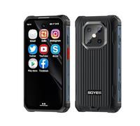 Mini Smartphone Resistente de 3,7", Android 12, Batería de 3000 mAh, 6 GB + 128 GB, Cámara de 13 MP, teléfono Mini Impermeable IP68 con Doble SIM, Procesador Octa Core, Face ID y GPS