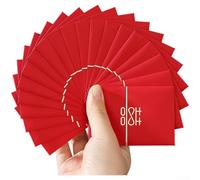 Mini sobres rojos con sellado de lámina dorada para juegos de boda, diseñados con patrones chinos y cierre seguro (H)
