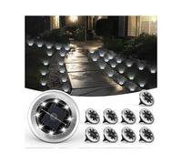 Mini Solar Ground Lights, 10 Pack Solar Lights Outdoor Waterproof, Pathway Lights Solar Powered, Solar Garden Light, Landscape Lighting for Yard Driv