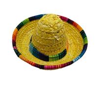 Mini Sombrero Hat, Woven Costume Headband, Fun Celebration Accessory for Kids Pet Party Outfit Dress Up Birthday Fiesta Event Photo Prop Decoration Children Outfit Theme Supplies