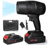 Mini soplador de Aire a batería portátil inalámbrico con 2 baterías de 48 V, Cargador y maletín para Transporte, Ideal para la Limpieza de casa, jardín, teclados, Oficina, Polvo y Nieve