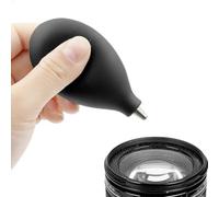 Mini soplador de aire de mano para lente de cámara, teclado, reloj, potente limpiador de polvo de bombilla con PVC suave, para fotos, videos, computadoras, muss (negro)