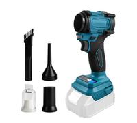 Mini soplador de aire inalámbrico compatible con batería Makita de 18 V, soplador de mano y aspiradora 2 en 1 sin escobillas con 3 boquillas para coche, camping, talleres