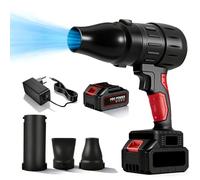 Mini Soplador De Hojas Bateria, 800W 35000 RPM Turbo Soplador De Aire Potente Sopladora De Hojas Con 1300mAh Baterías, 3 Boquillas, Cordless Turbo Leaf Blower Para JardíN, Coche, Nieve Y Polvo